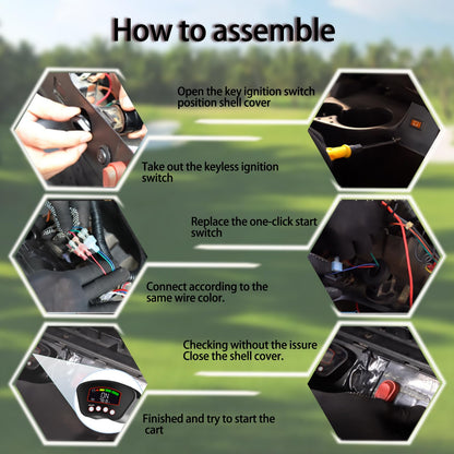 Keyless Golf Cart Ignition Switch Remote PIN Pad for EZGO Club Car Yamaha, New!