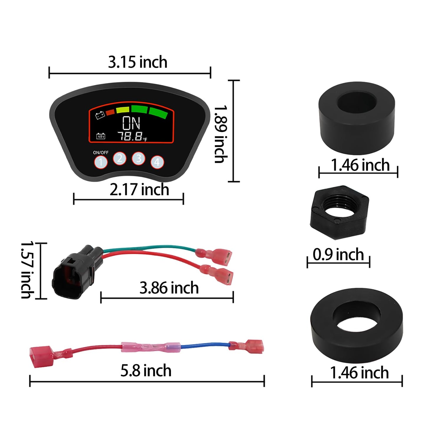 Keyless Golf Cart Ignition Switch Remote PIN Pad for EZGO Club Car Yamaha, New!