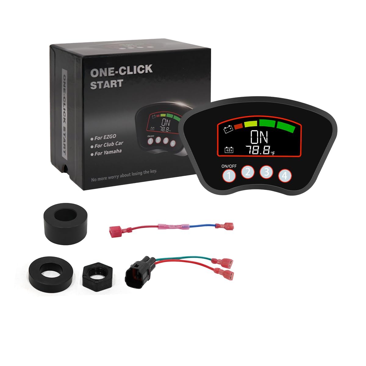 Keyless Golf Cart Ignition Switch Remote PIN Pad for EZGO Club Car Yamaha, New!