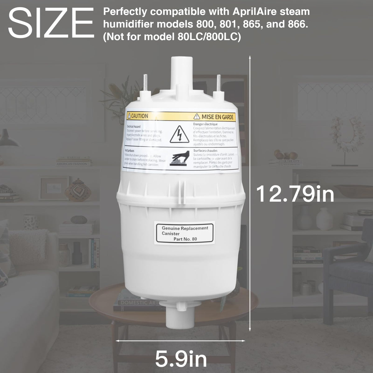 80 Replacement Canister AprilAire 800 Humidifier, Durable & Leak-Proof -NO ORING - NEW!