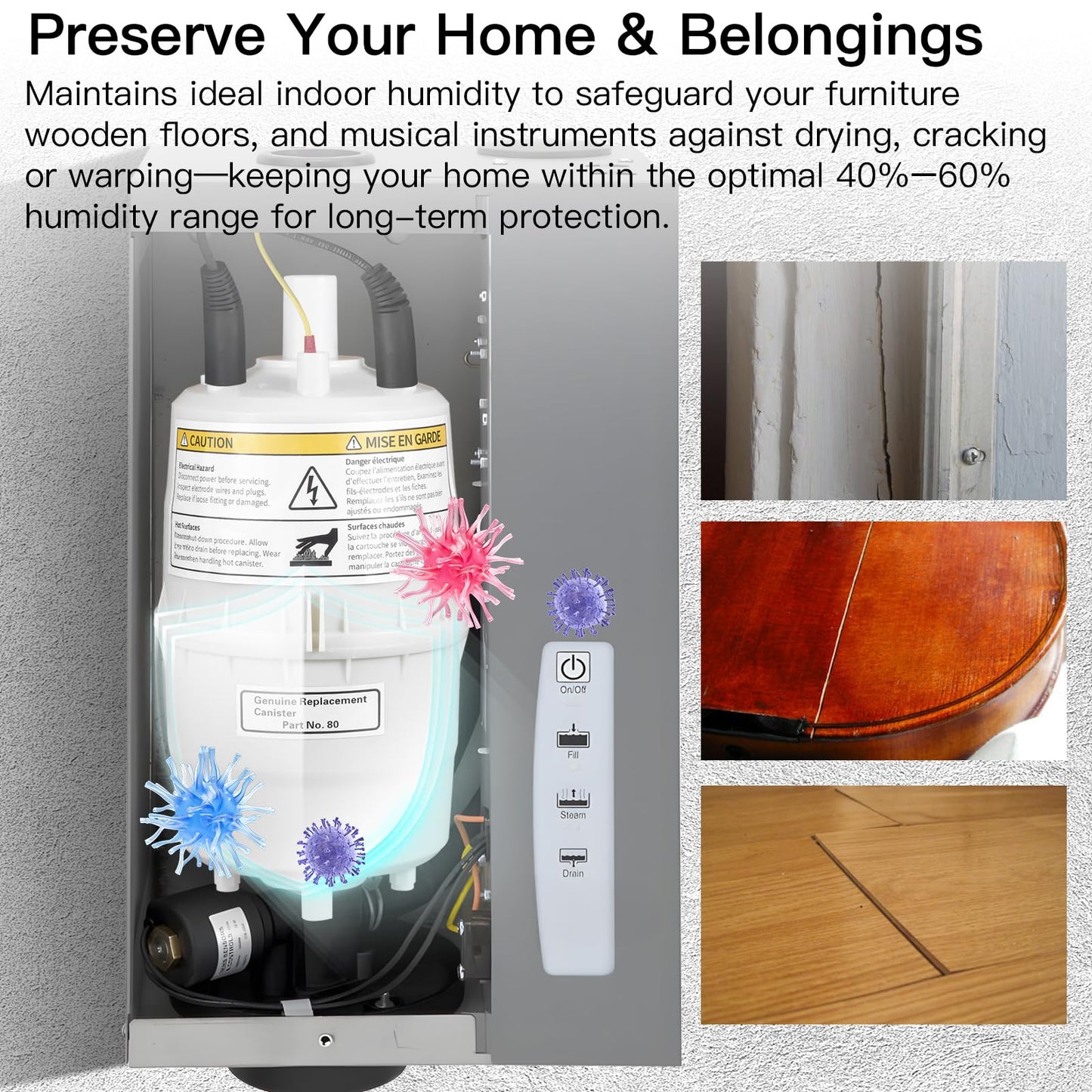 80 Replacement Canister AprilAire 800 Humidifier, Durable & Leak-Proof -NO ORING - NEW!