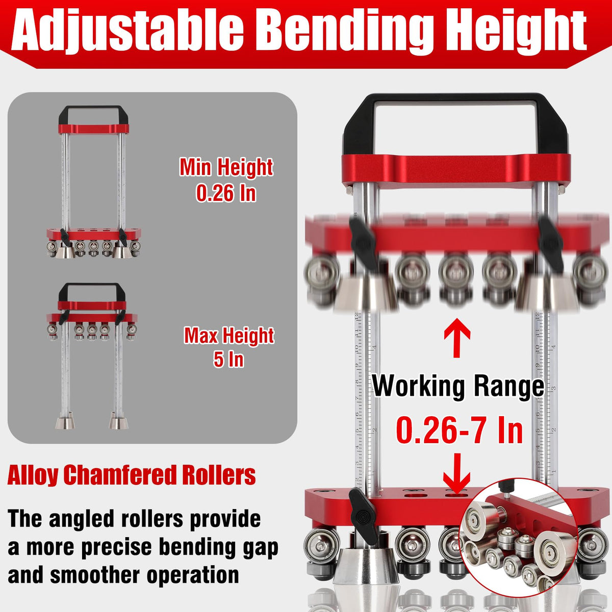 Sheet Metal Edge Roller, Sheet Metal Roller Bender, 0-100° Bending Range, Metal - NEW!