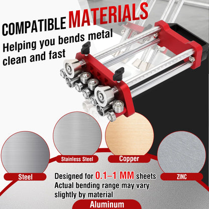Sheet Metal Edge Roller, Sheet Metal Roller Bender, 0-100° Bending Range, Metal - NEW!