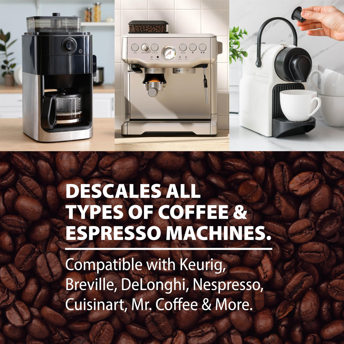 HARRIS Coffee Machine Descaler, 32 fl oz (2 Pack), Universal Cleaning Solution - NEW!