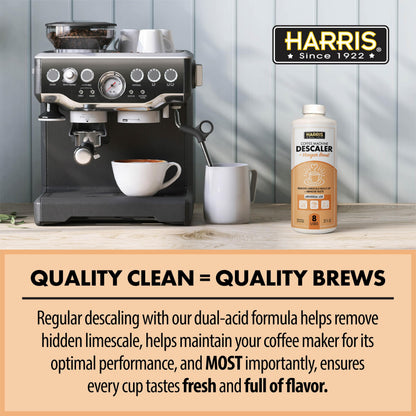HARRIS Coffee Machine Descaler, 32 fl oz (2 Pack), Universal Cleaning Solution - NEW!