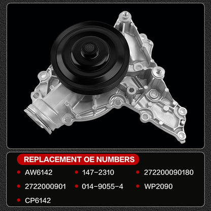 AW6142 Engine Water Pump for Mercedes-Benz E350 C300 C350 ML350 2006-2011 - NEW!