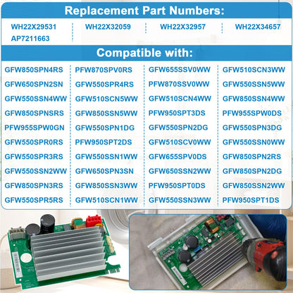 WH22X35837 Inverter Control Board Compatible with GE Washer Control Board