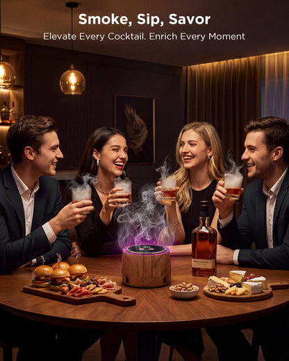 Electric Whiskey Smoker Kit - Rechargeable Cocktail Smoker with 6 Flavors - NEW!