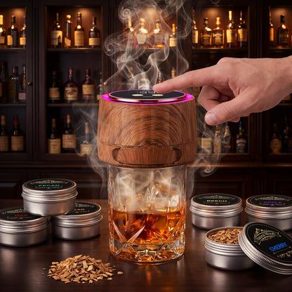 Electric Whiskey Smoker Kit - Rechargeable Cocktail Smoker with 6 Flavors - NEW!