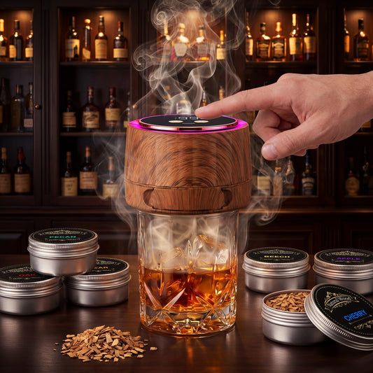 Electric Whiskey Smoker Kit - Rechargeable Cocktail Smoker with 6 Flavors - NEW!