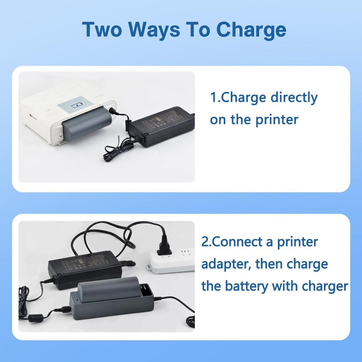 Uwayor NB-CP2L NB-CP1L Battery 2 Pack with Charger for Canon SELPHY Printers - NEW!