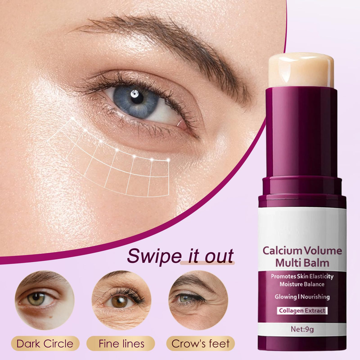 Calcium Skincare Bundle with Multi Balm Stick, Serum, Cream & Eye Patches - NEW!