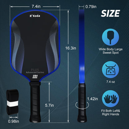 Upgraded R² Koda Pickleball Paddle - USAPA Approved T700 Carbon Fiber Racket - NEW!