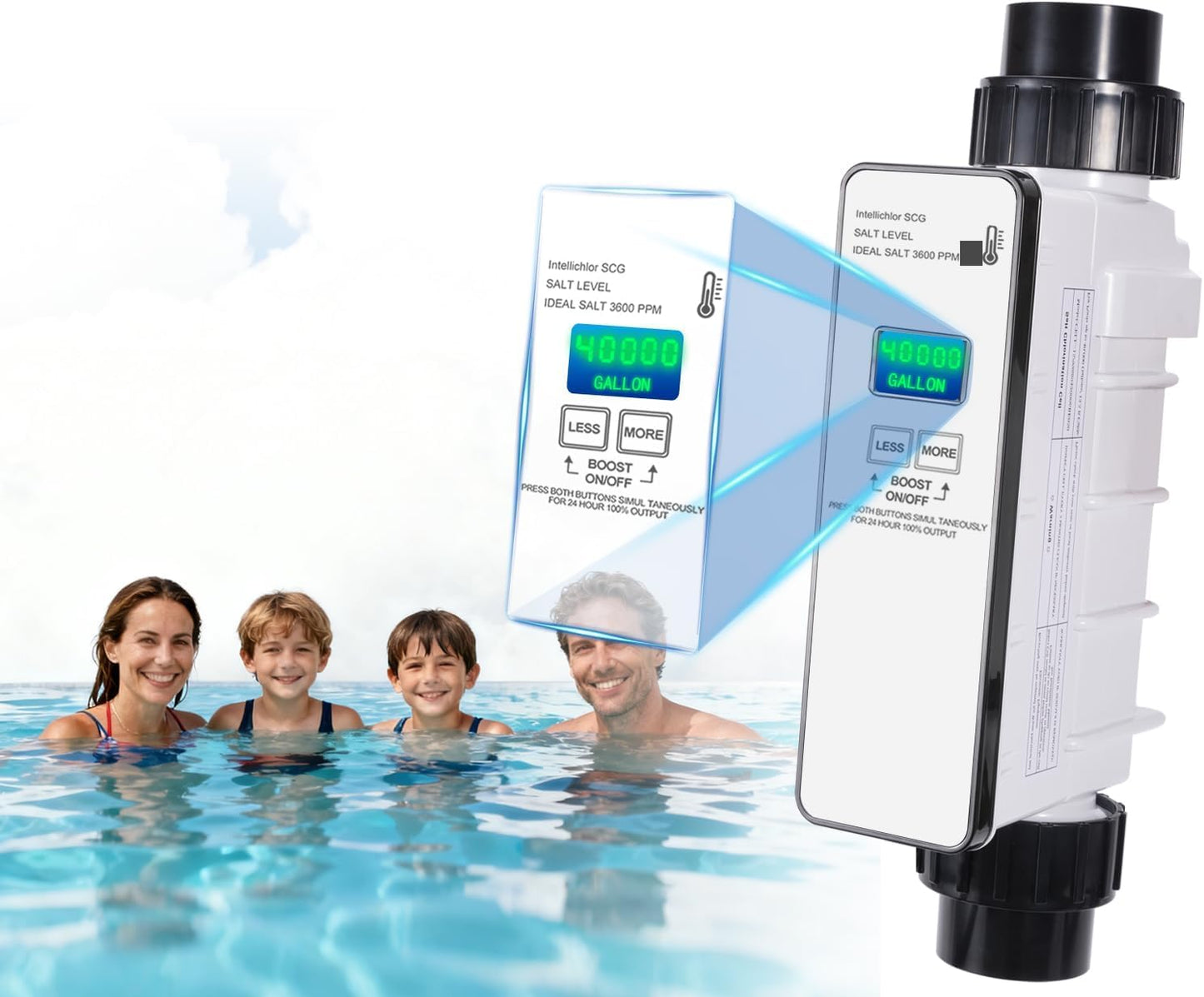 IC40 Salt Cell Replacement for Pentair 520555 Pool Systems Up to 40,000 Gallons - NEW!