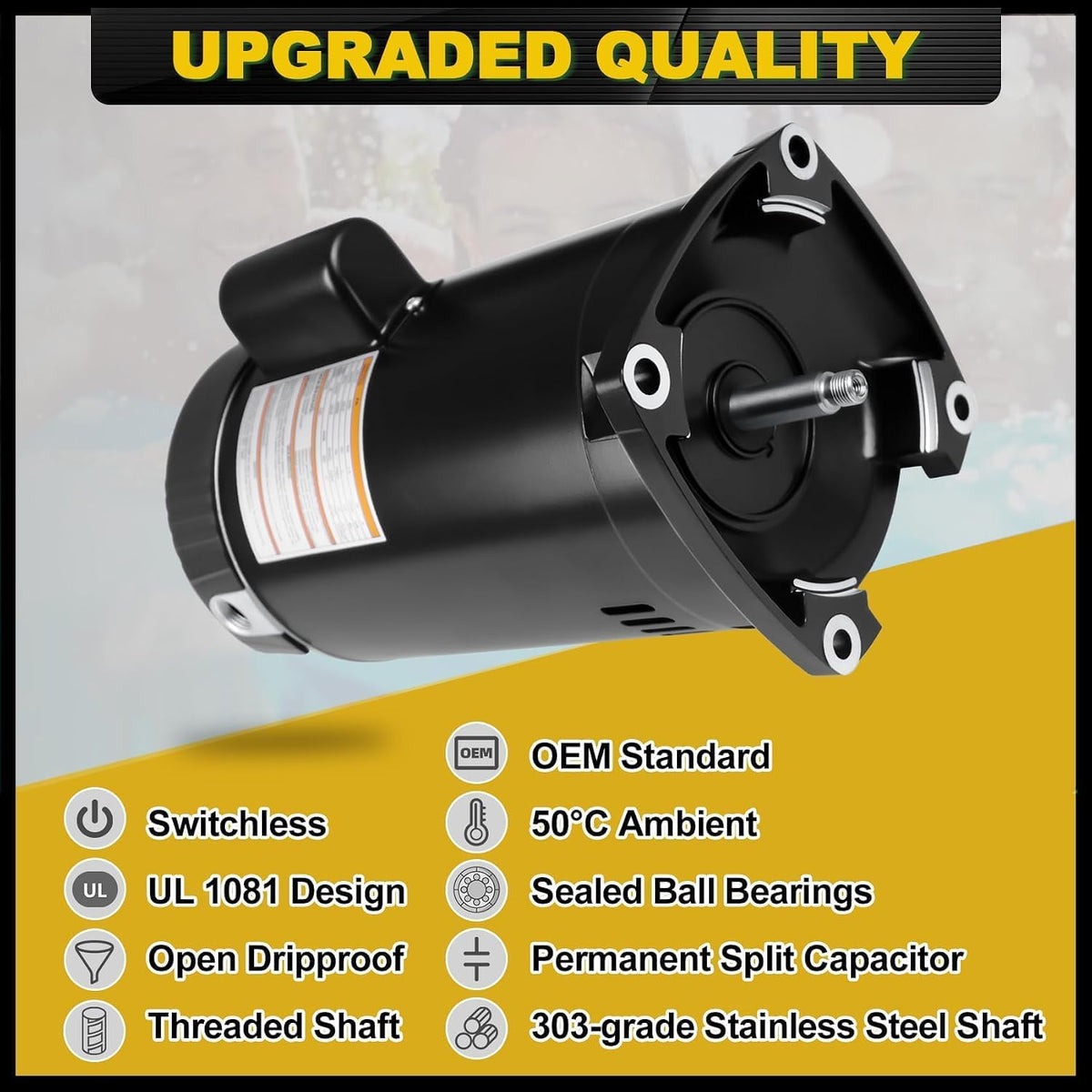 FOREBEN 2 HP Pool Pump Motor B2855 B855 230V for Pentair Sta-Rite Pumps - BRAND NEW!