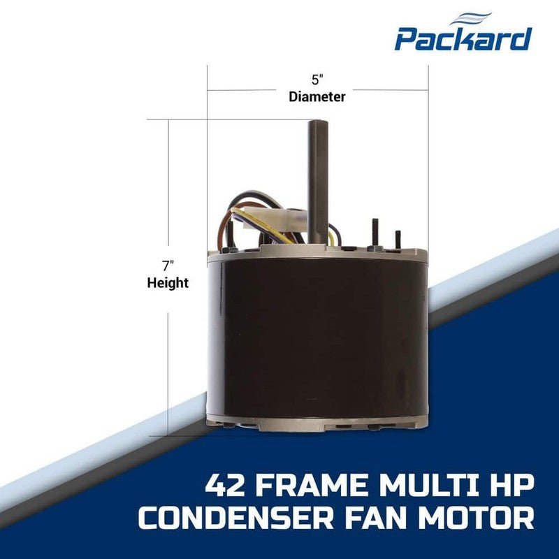Packard 42-Frame 1/8-1/12HP Condenser Fan Motor 208V-230V 60Hz 1075 RPM, New!