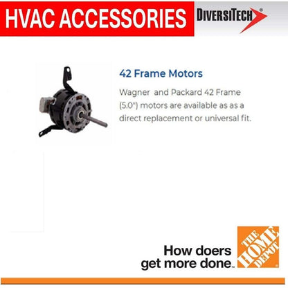 Packard 42-Frame 1/8-1/12HP Condenser Fan Motor 208V-230V 60Hz 1075 RPM, New!