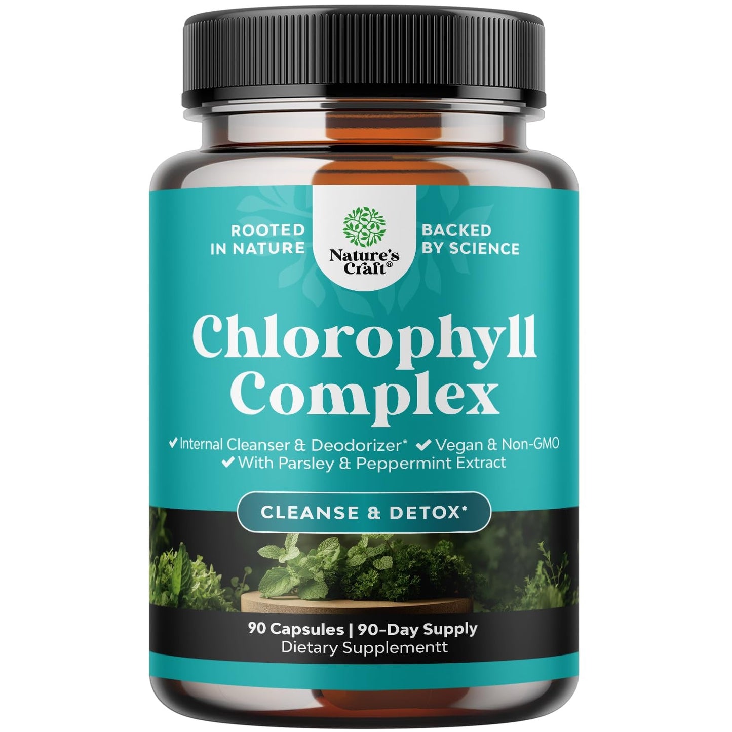 Natures Craft Chlorophyll Complex Internal Clenser Detox, 90 capsules, Exp 8/28