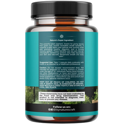 Natures Craft Chlorophyll Complex Internal Clenser Detox, 90 capsules, Exp 8/28