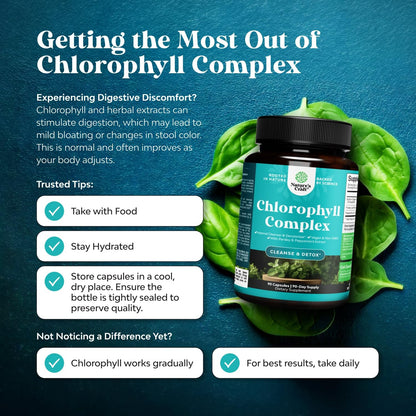 Natures Craft Chlorophyll Complex Internal Clenser Detox, 90 capsules, Exp 8/28