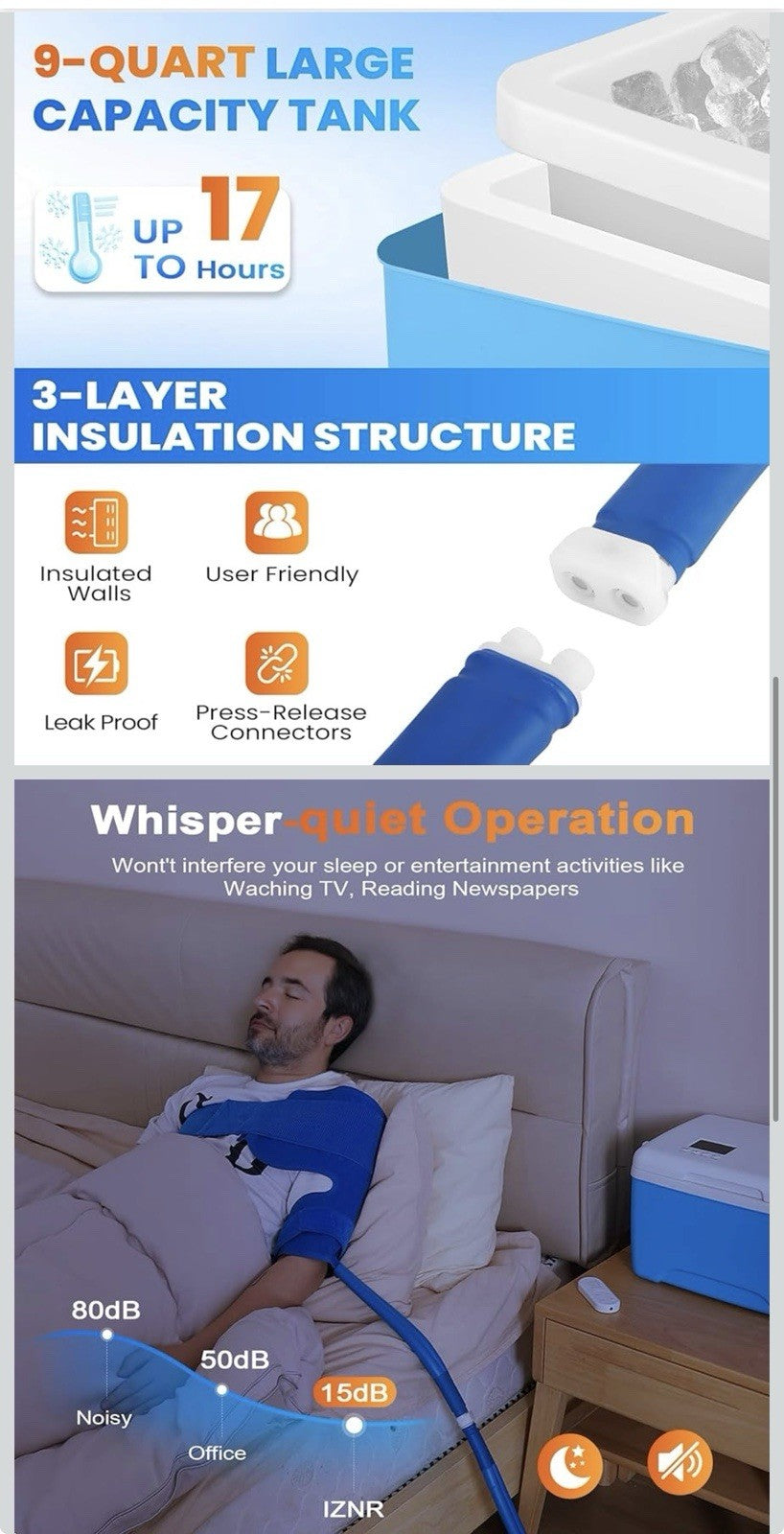 Ice Machine for Back Belly Lumbar Surgery | Wireless Remote & Temp Monitor - NEW!