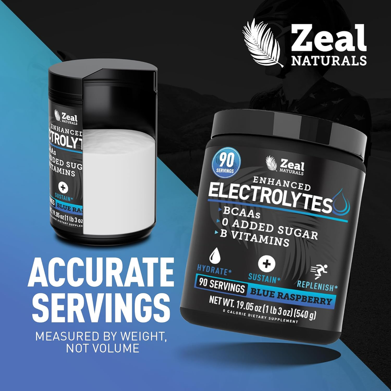 Keto Electrolyte Powder with BCAAs - Sugar Free Hydration Supplement, 90 Servings - NEW!