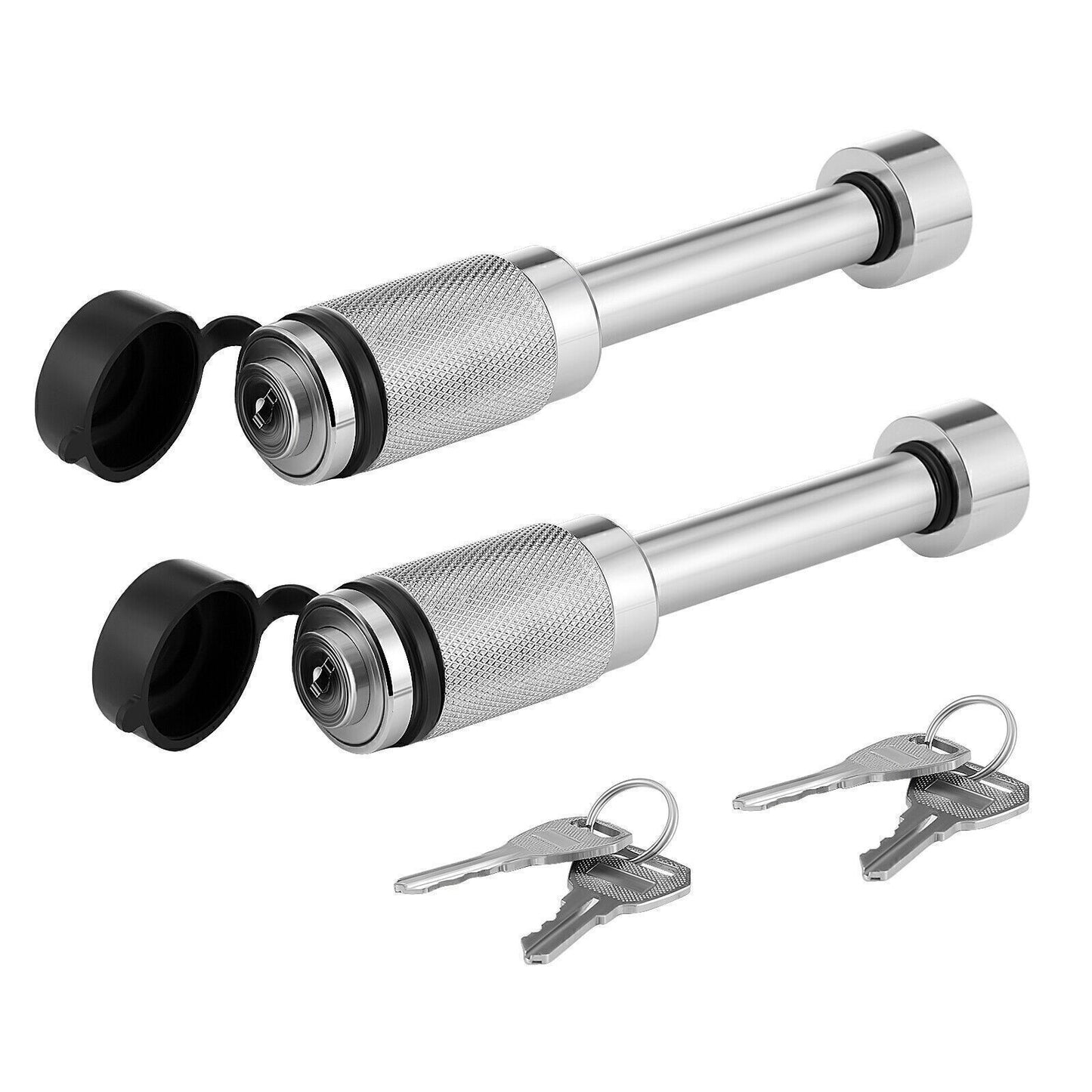 Adjustable Trailer Hitch 2 Inch Receiver, 6 Inch Drop/Rise, Aluminum Silver - NEW!
