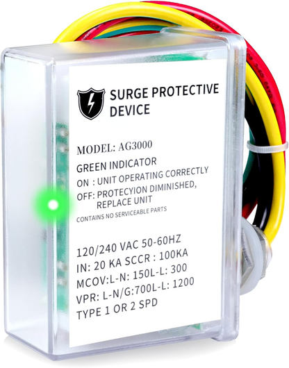AG3000 HVAC Surge Protector, 120/240V Mini Split Protection Device | PMOV Surge - NEW!