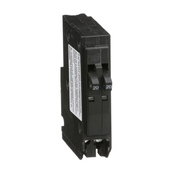 Square D Tandem Mini Circuit Breaker QO 1 Pole 20A 120/240VAC 10kA Plug-In - NEW!