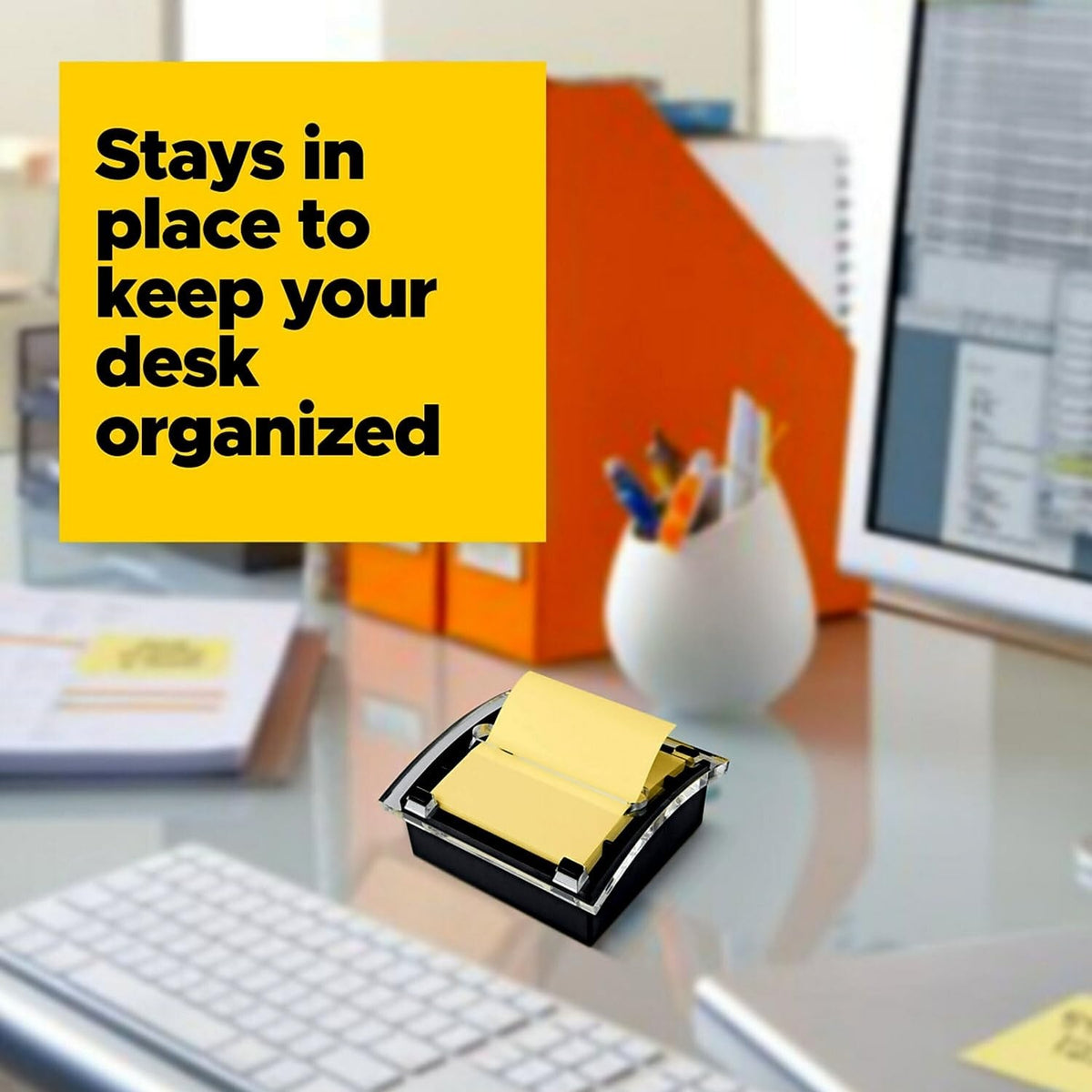 2 Post-it DS330BK Pop-Up Note Dispenser, 3x3 Inch, Black, Weighted Style - NEW!