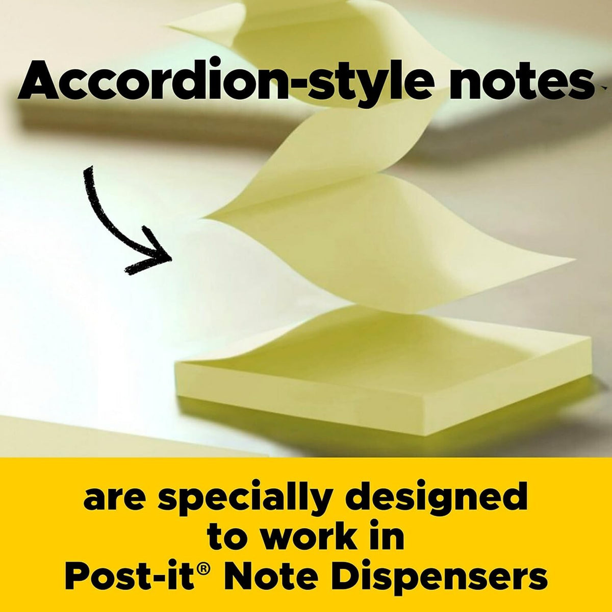 2 Post-it DS330BK Pop-Up Note Dispenser, 3x3 Inch, Black, Weighted Style - NEW!