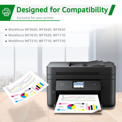 2Pc 252XL Black Ink Cartridges Compatible For Epson WorkForce WF-3630 7710 7720 - NEW!