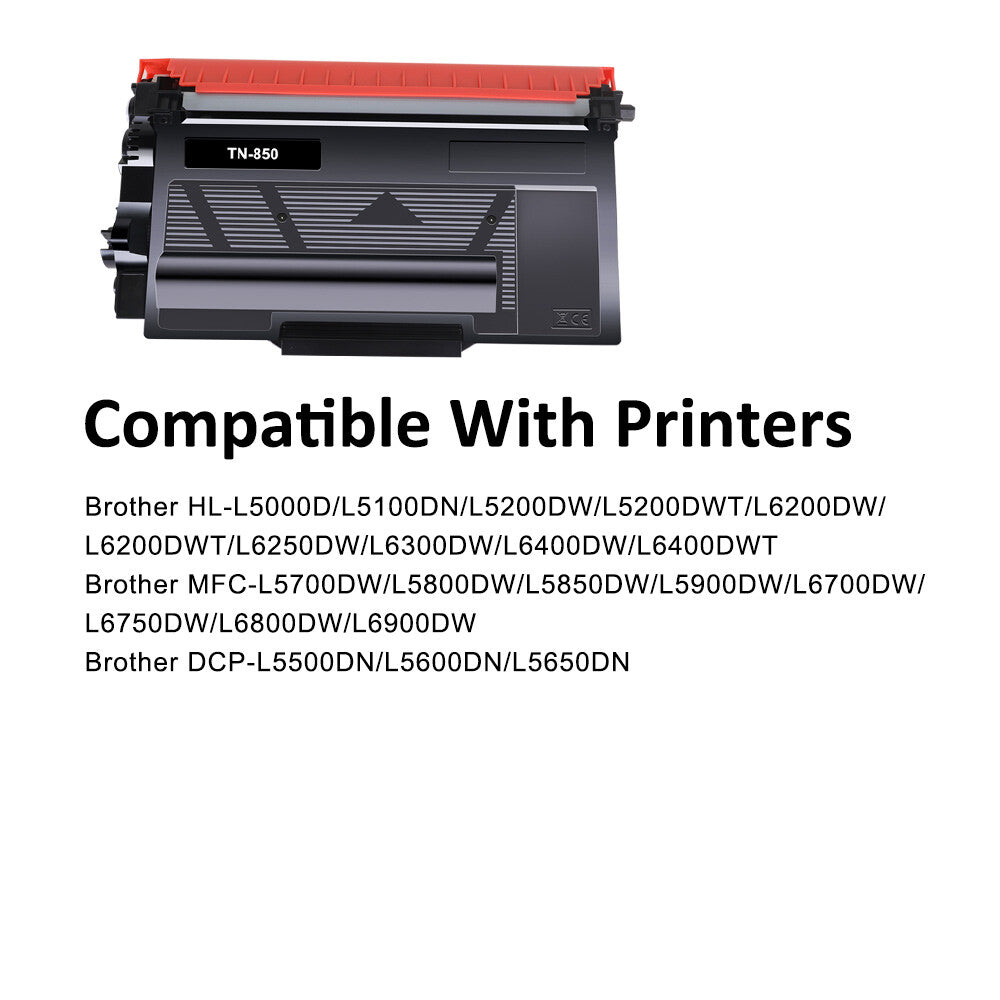 Compatible TN850 Toner Cartridge for Brother MFC-L5850DW HL-L6200DW - Black - NEW!