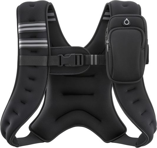 ZELUS 20Lb Weighted Vest, Reflective Stripes for Workout & Strength Training - NEW!