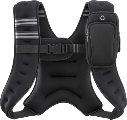 ZELUS 20Lb Weighted Vest, Reflective Stripes for Workout & Strength Training - NEW!