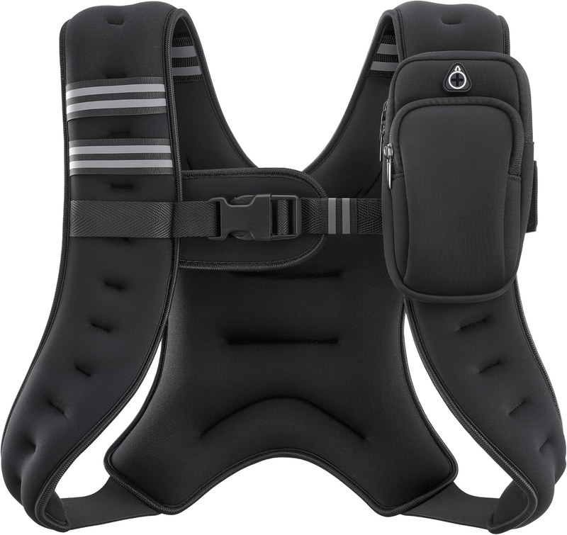 ZELUS 20Lb Weighted Vest, Reflective Stripes for Workout & Strength Training - NEW!