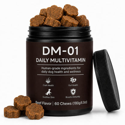 Dog Multivitamin Soft Chews, 12-in-1 Joint, Gut and Coat Support, Beef Flavor - NEW!