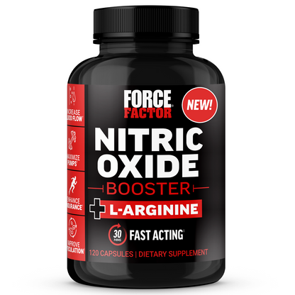 Force Factor Nitric Oxide Booster, 120 Capsules for Muscle Endurance & Pumps - NEW!