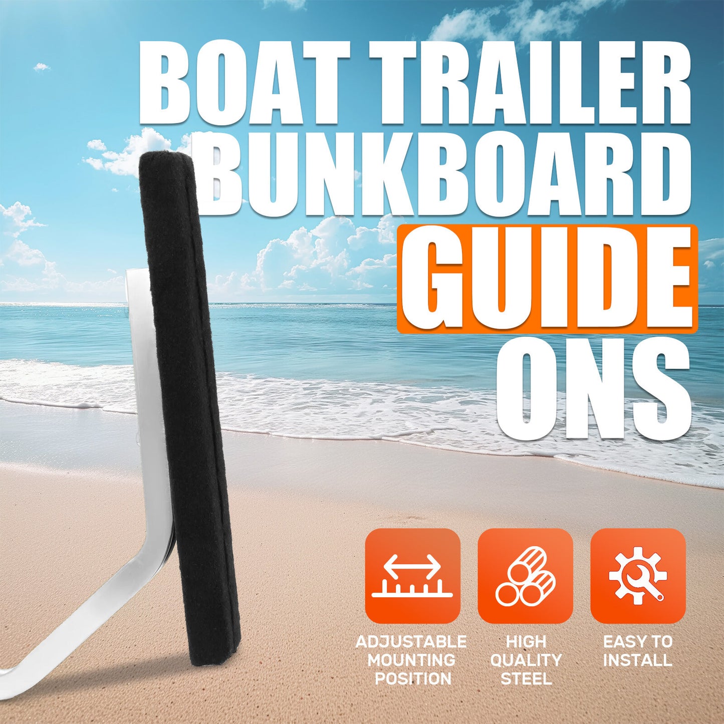 Pontoon Boat Trailer Bunk Board Guide 24.4" Adjustable for Ski & Fishing Boats- NEW!