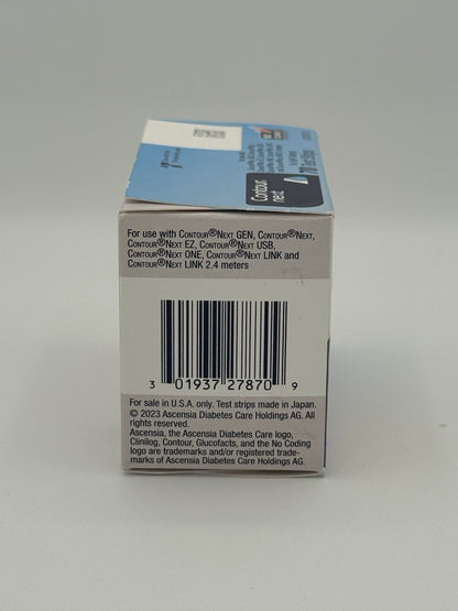 Contour Next Blood Glucose Test Strips 70ct, Expiration 2027, FDA Approved - NEW!