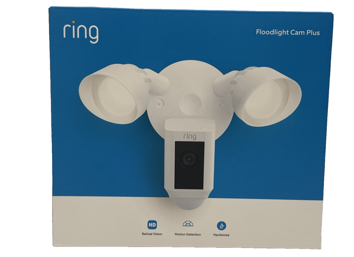 Ring Floodlight Cam Wired Plus 1080p Outdoor Security Camera White - BRAND NEW !