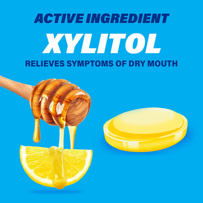 Dry Mouth Lozenges with Xylitol, Honey-Lemon Flavor, 72 Count Pack of 2 - NEW!