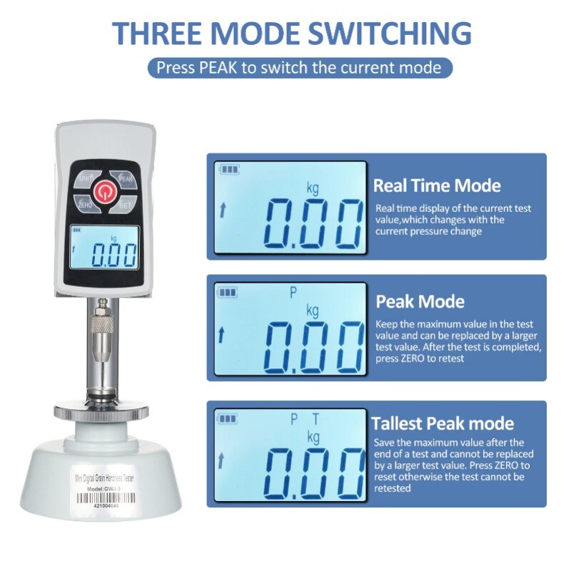 Mini Grain Hardness Tester GWJ-3 Digital Durometer for Seeds and Fodder - NEW!