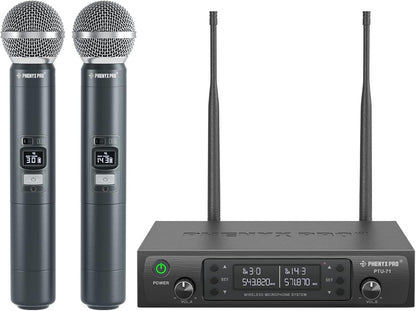 Phenyx Pro PTU71 Wireless Microphone System, 328ft Range, Black - New!