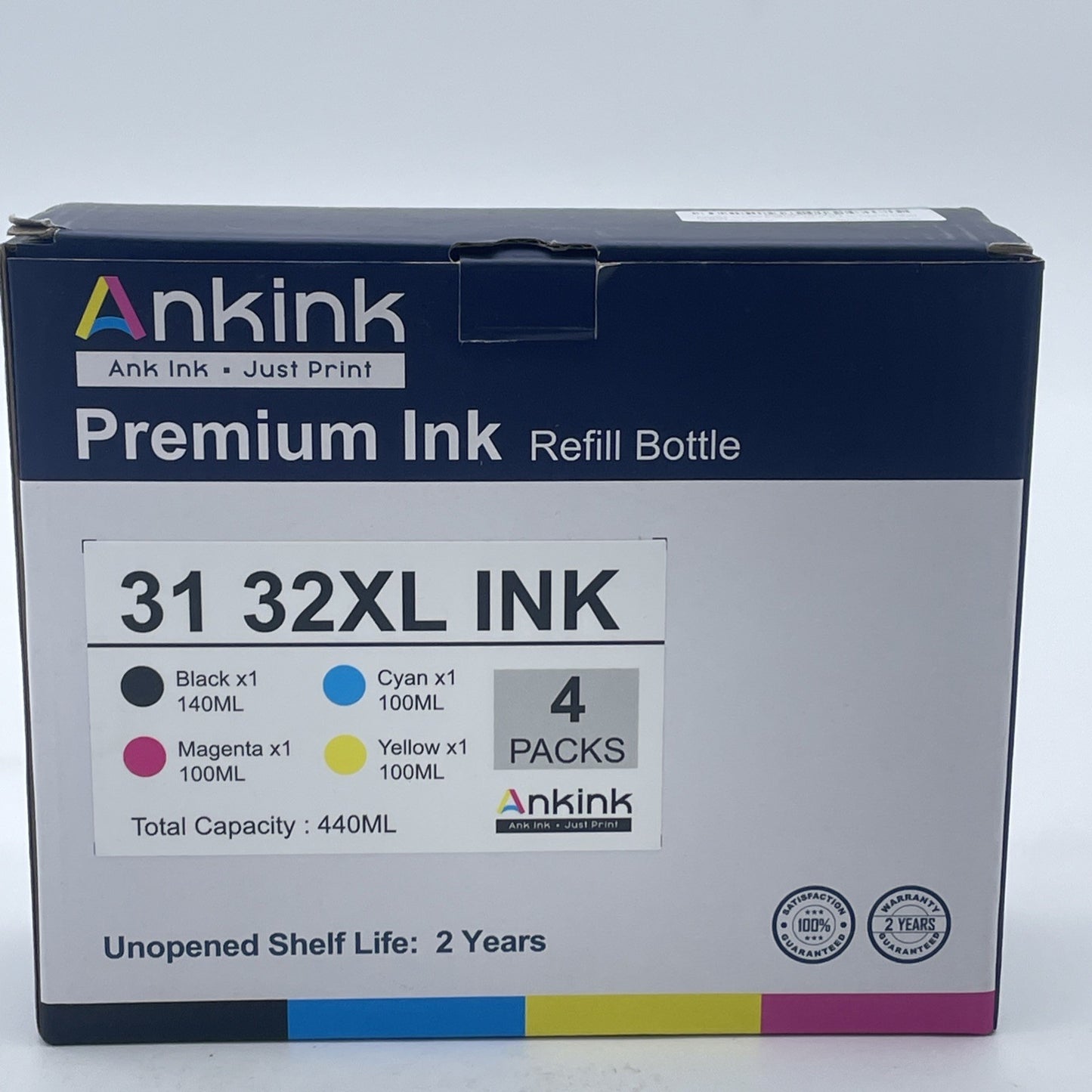 4PK Ink Refill Bottles for HP Smart Tank 555 455 5101 450 5000 6001 7301,