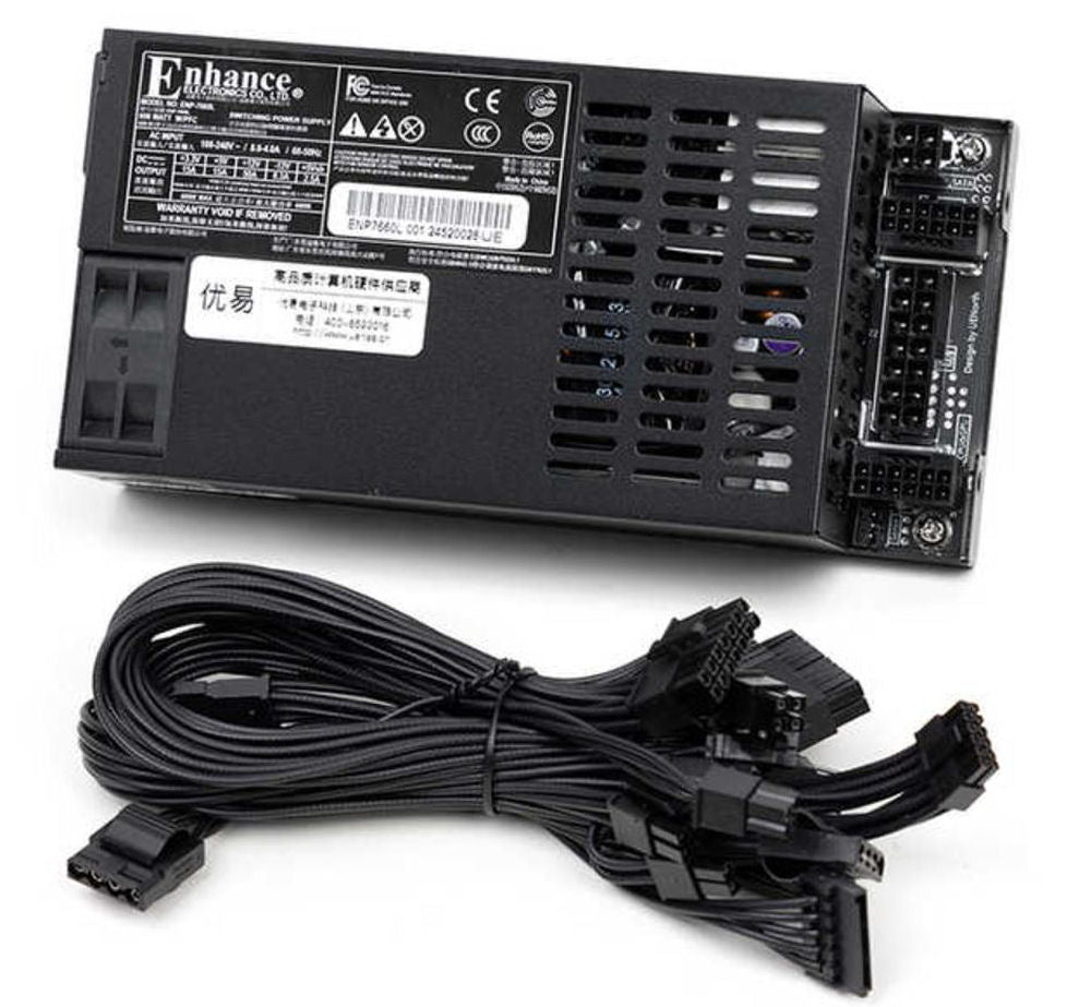 Enhance ENP-7660L 600W Modular Platinum Flex ATX Switching Power Supply, New!