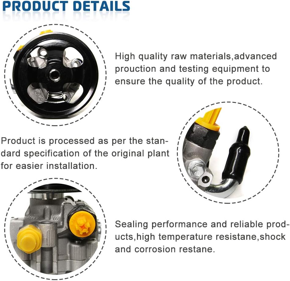 Power Steering Pump 21-5245, W/ Pulley For 2002-2009 Toyota Camry Solara, New!