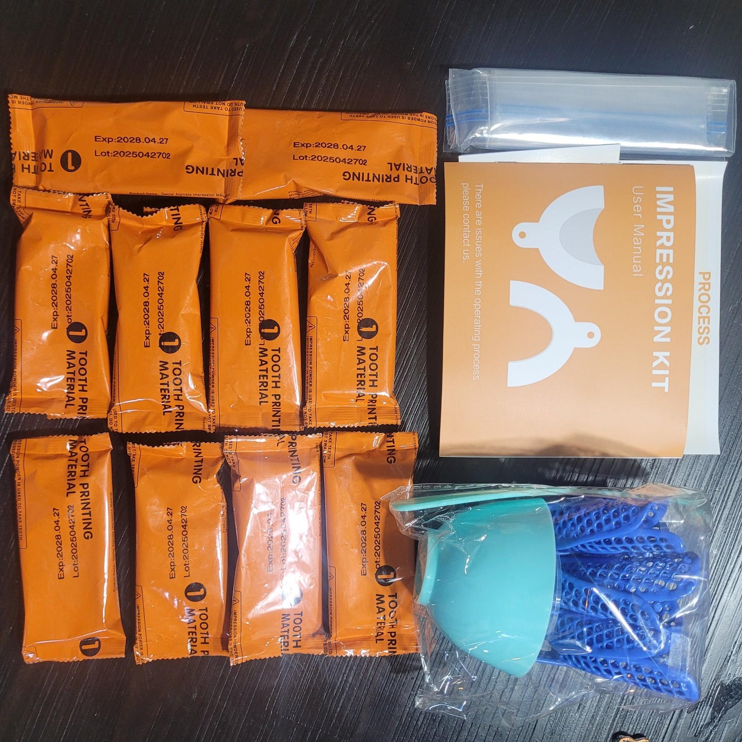 Qiivosm Personalized Tooth Impression Kit, 10 pieces, Exp. 4/2028, New (Sealed)