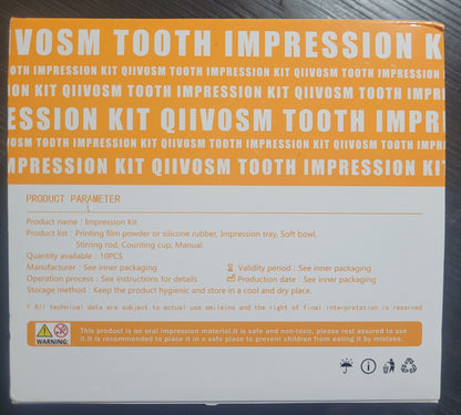 Qiivosm Personalized Tooth Impression Kit, 10 pieces, Exp. 4/2028, New (Sealed)