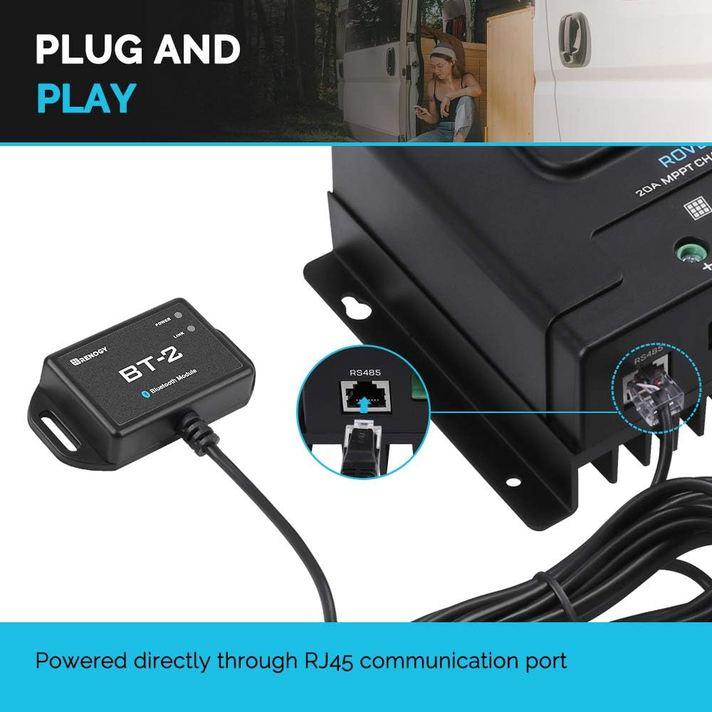 Renogy BT-2 Bluetooth Module for Solar Charge Controller RCM-BT2-G1, New!